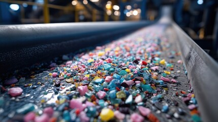 Obraz premium Recycled plastic materials close-up