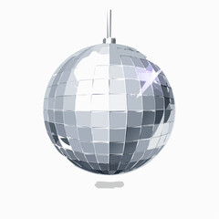 Fototapeta premium Boule à facette ou boule Tango, éclairage des années 70, soirée festive, musique