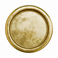 Golden aged coin blank 3D