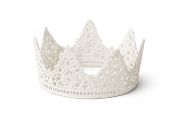 White lace crown representing royalty and elegance