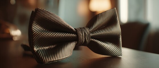 Close up of a stylish bow tie