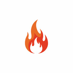 simple fire flame vector design on white background