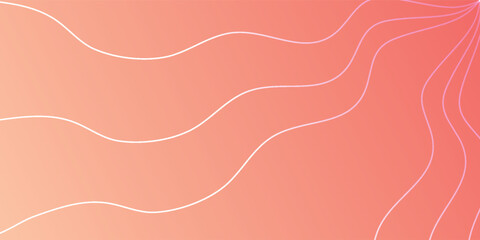 Wavy white lines on orange background.