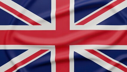 United Kingdom Union Flag Waving Fabric Background