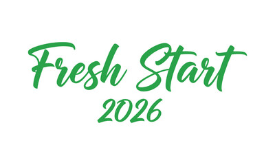 Fototapeta premium Fresh start 2026 logo