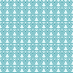 Abstract geometric arch line pattern background seamless vector teal blue