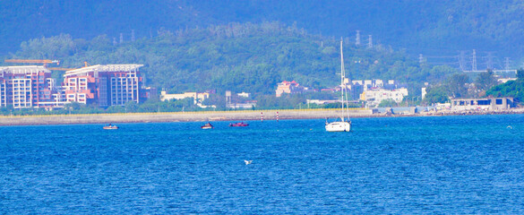 Obraz premium Sailboats on the ocean-shenzhen,china