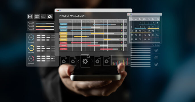 Smart project management dashboard visualizes timelines, monitors progress, and enhances workflow coordination to improve project efficiency, organization, and overall productivity. Parse - Powered by Adobe