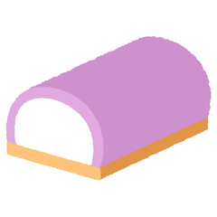 手書き風の単品アイコンイラスト　食べ物　かまぼこ