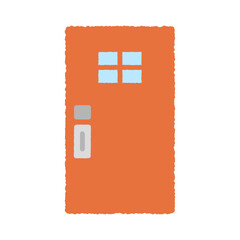 手書き風のシンプルアイコンイラスト　ドア