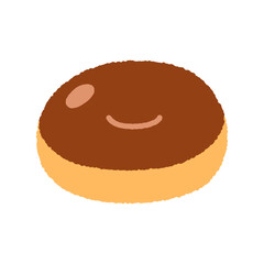 手書き風の単品アイコンイラスト　食べ物　ドーナツ