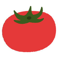 手書き風の単品アイコンイラスト　野菜　トマト