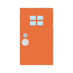 手書き風のシンプルアイコンイラスト　ドア