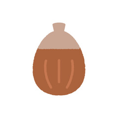 手書き風のシンプルアイコンイラスト　ドングリ