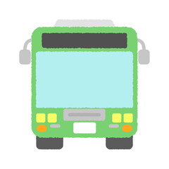 手書き風のシンプルアイコンイラスト　バス