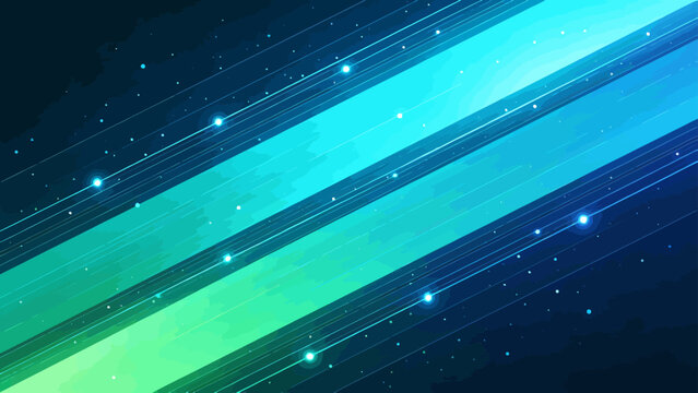 Abstract diagonal light streaks with stars