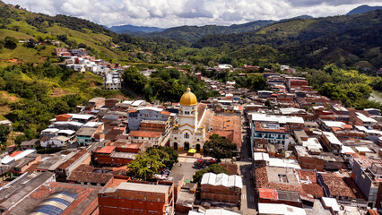 San Rafael, Antioquia - Colombia. November 23, 2025. Aerial drone view. It is one of the 125 municipalities in the department.
