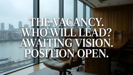 Office Vacancy Job Opening Leadership Position.