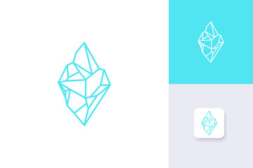 iceberg icon logo design inspiration vector template