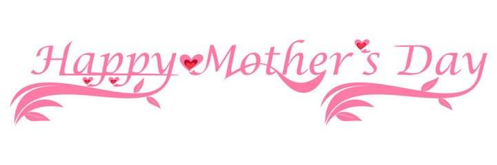 Illustrated text on Mother's Day background
