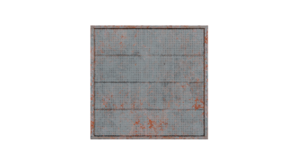 3D Render Vintage Grungy Metal Panel