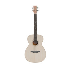 Obraz premium 3D Render Acoustic Guitar on White background