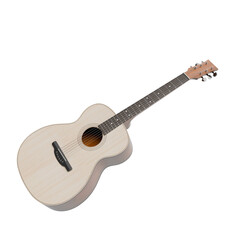 Obraz premium 3D Render Acoustic Guitar on White background