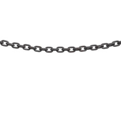 3D Render Rustic Metal Chain on White background