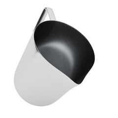 3D Render Minimalist White Metal Scoop on White background