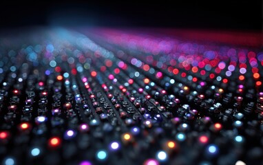 Obraz premium Colorful Abstract Light Patterns on a Dark Surface in Close Up