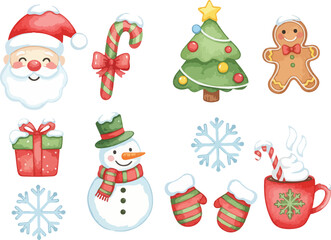 christmas icons set