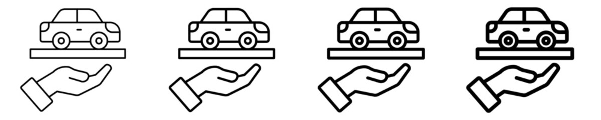 Car Icon Set Different Style Collection