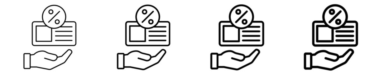 Coupon Icon Set Different Style Collection