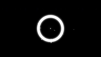 5 second countdown timer with the red circle on black background. Perfect for adding energy and anticipation to videos and presentations. 4k video - Powered by Adobe