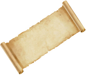 Hand Painted Old Paper with Rolled Edges