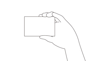 カードと持つ手のイラスト素材