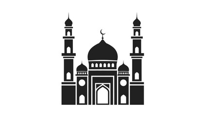 An illustration depicts a serene mosque with minarets standing tall under a crescent moon at 