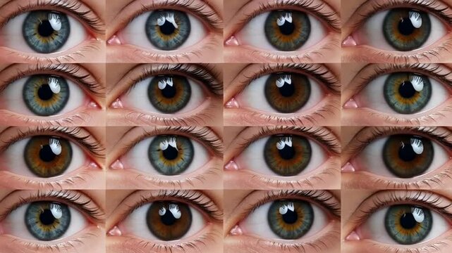 Exploring the Spectrum of Eyes: A captivating collection showcasing a spectrum of eye colors. Each gaze unveils the depth of human vision