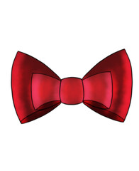 red bow tie isolated