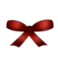 red bow isolated on white