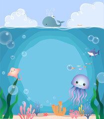 A fairytale-like underwater story full of cute sea friends
