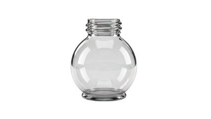 Empty Glass Jar Isolated on White Background