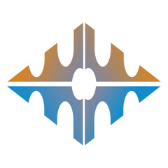 Abstract Geometric Emblem With Modern Symmetry