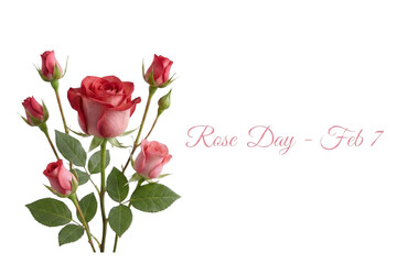 Celebrate rose day on february 7th with a beautiful bouquet of delicate pink and red roses