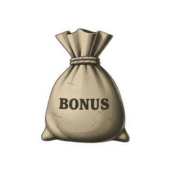 Bonus Sack Illustration on Black Background