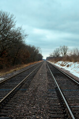 Fototapeta premium Railroad in Winter