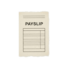 Vintage Payslip Illustration on Black Background