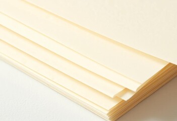 Thin, translucent sheets of rice paper, pale creamy color, stacked neatly,   elegant,  background