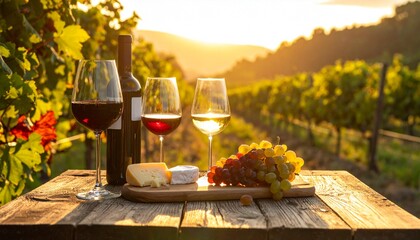 glass of wine on the table