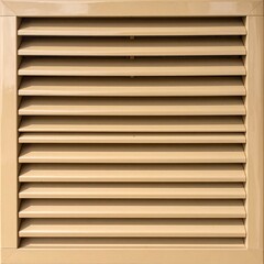 Obraz premium Close-up of a beige-colored louvered vent, architectural detail, ventilation system.